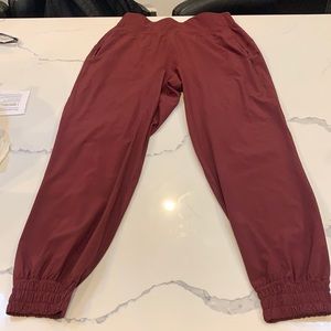 maroon Lululemon joggers